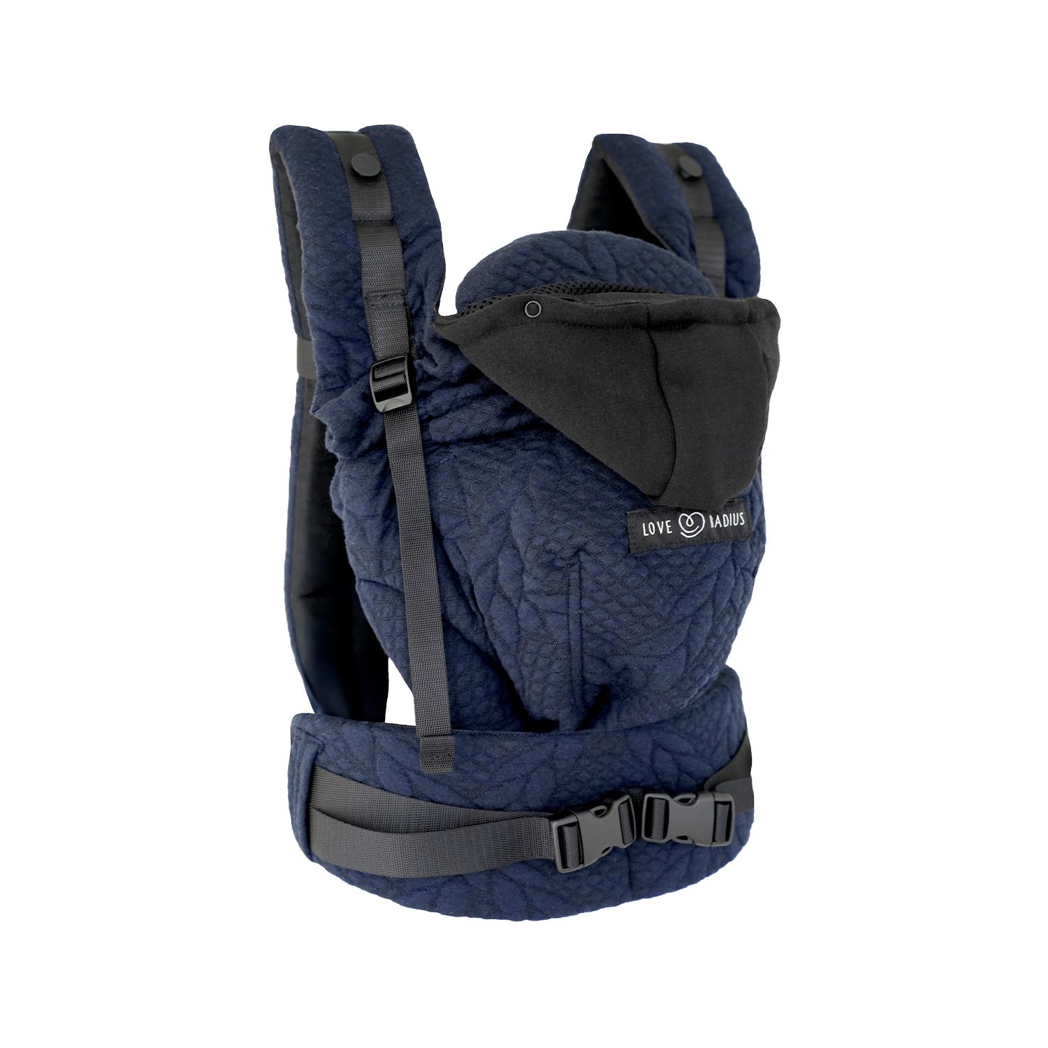 Love Radius by JPMBB Porte-bébé HoodieCarrier 2 Bleu Moelleux