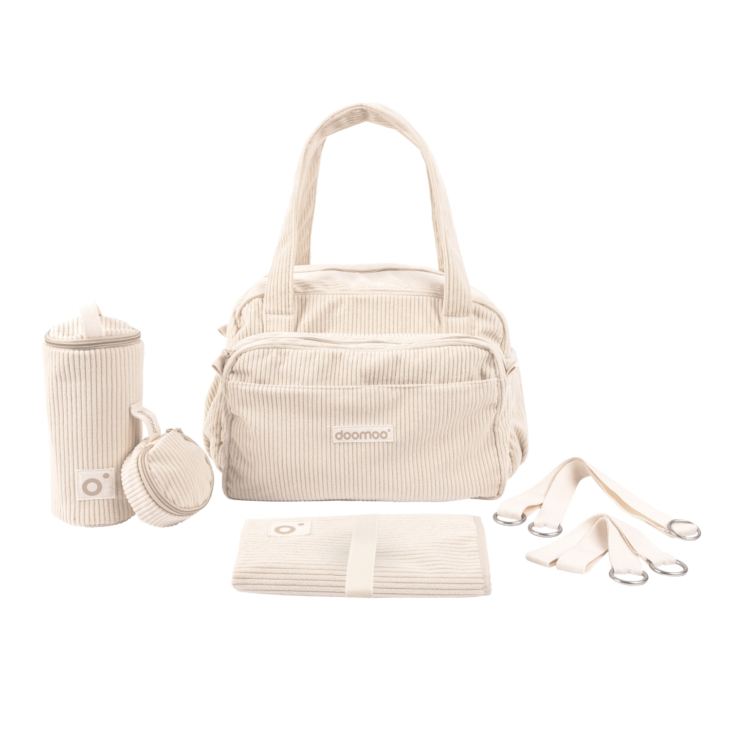 Doomoo Sac à Langer Fluffy Corduroy Beige