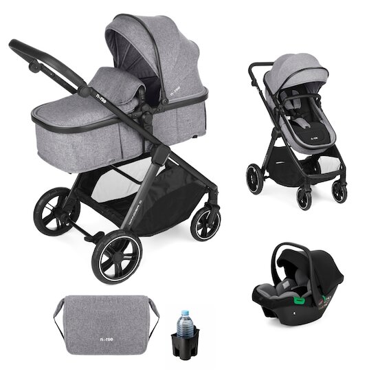 Nurse Duo poussette convertible Wander C + coque Wander carrier Iron