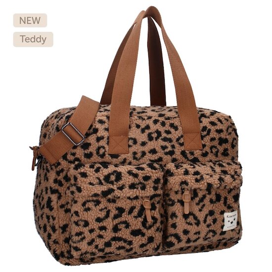 Kidzroom Sac à langer sherpa léopard Caramel