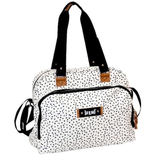 Baby on board SAC A LANGER URBAN DOTS Creme/Noir/Caramel