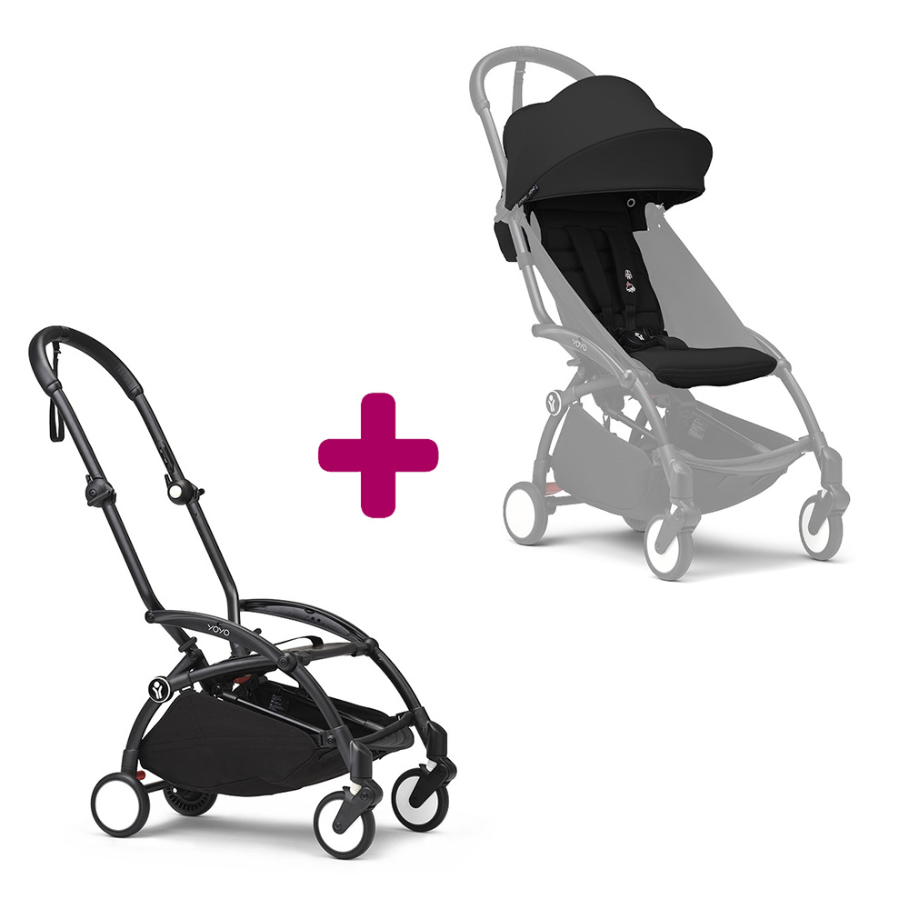 Stokke Poussette YOYO 3 Pack 6+ Noir Cadre Noir Unique