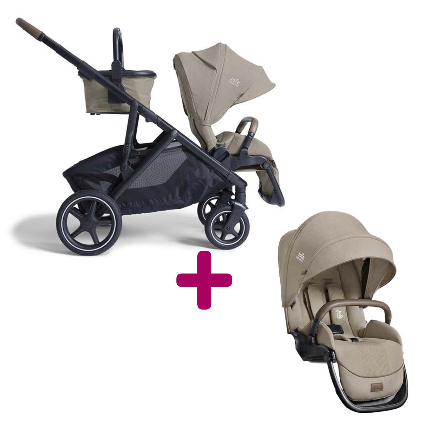 Joie Poussette Versiti Sandstone avec assise supplementaire Unique
