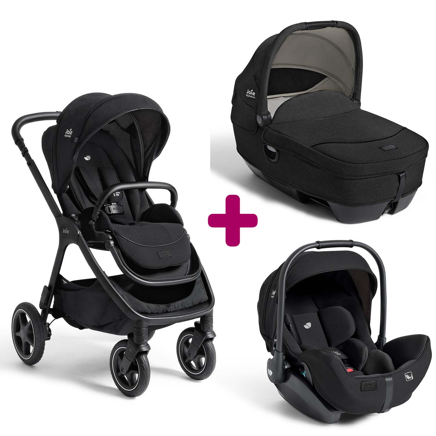 Joie Pack poussette trio Finiti Eclipse + nacelle Calmi Eclipse + coque I-Level pro Eclipse Unique