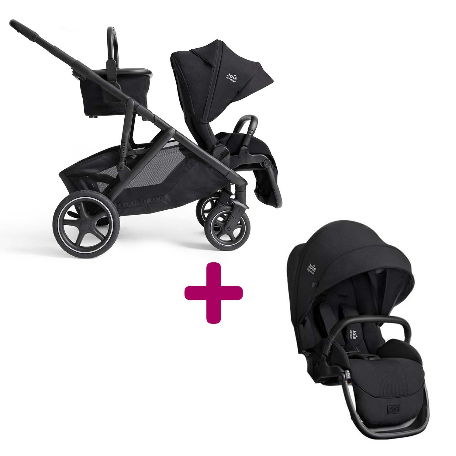 Joie Poussette Versiti Eclipse avec assise supplementaire Unique