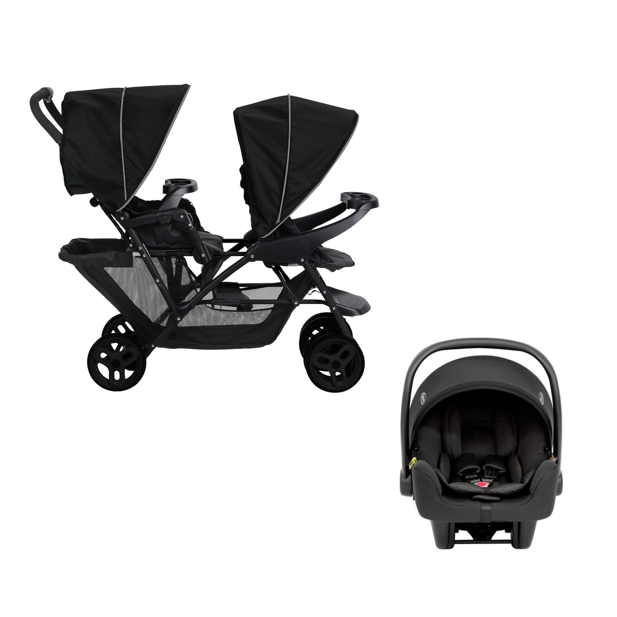 Graco Pack Duo Poussette âge rapproché Stadium + 1 coque Snuglite Unique