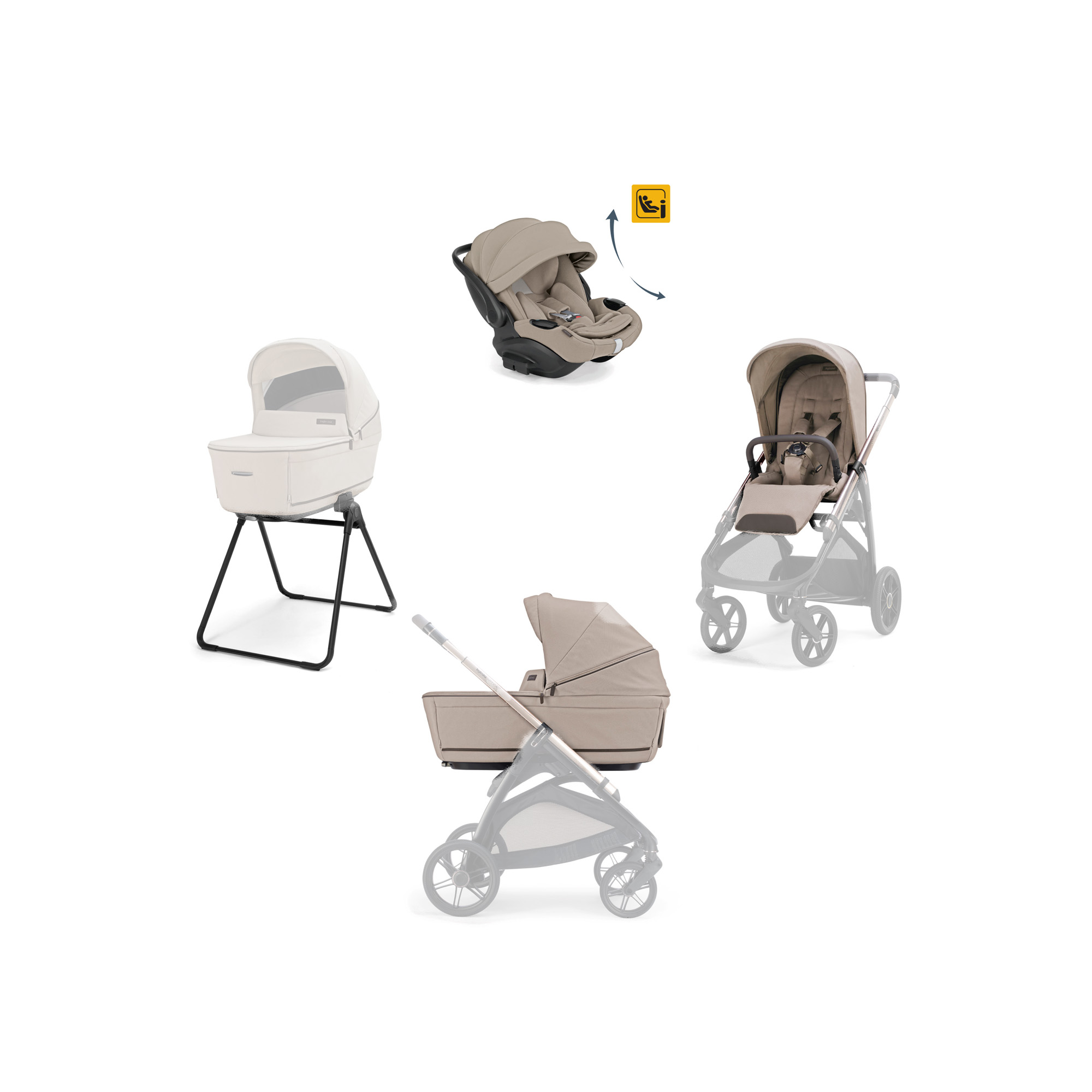Inglesina System Quattro Aptica Darwin-Recline-Evo Vicuna Beige