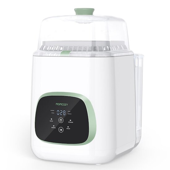 Momcozy Lave-Biberon et Stérilisateur Blanc Vert