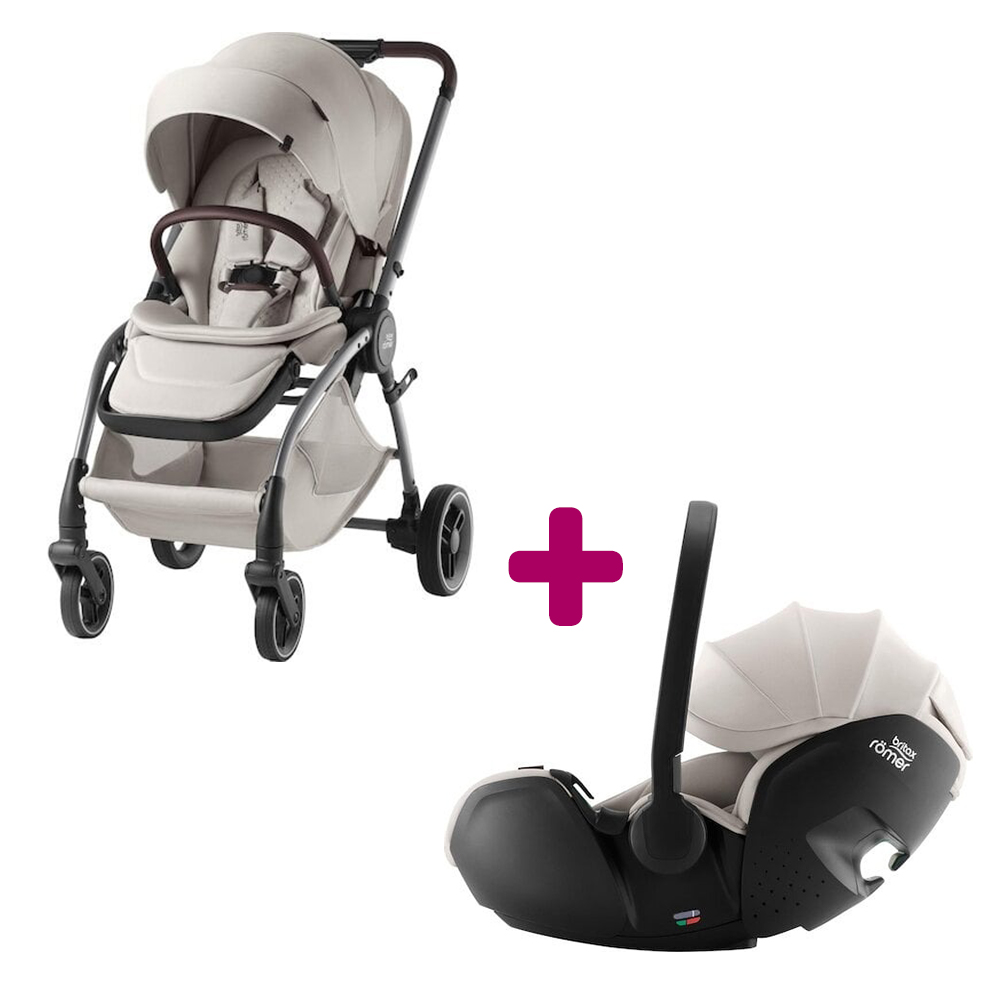 Britax Römer Pack Poussette Duo RIO Lux Soft Taupe + coque Baby safe pro Unique