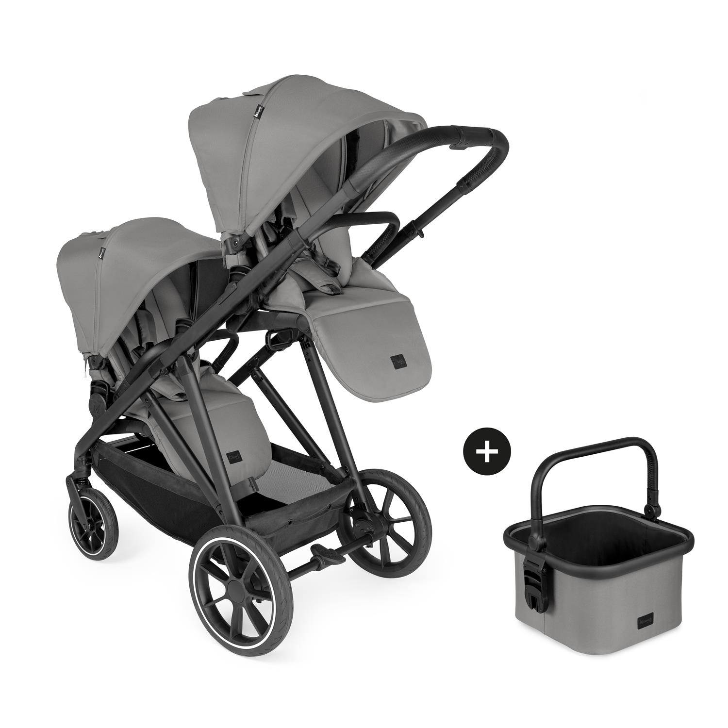 Hauck Poussette Grow N Care Twin Set Dark Grey