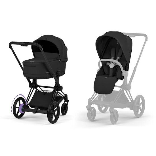 Cybex Poussette électrique tout-terrain Duo e-PRIAM Matt Black / Sepia Black
