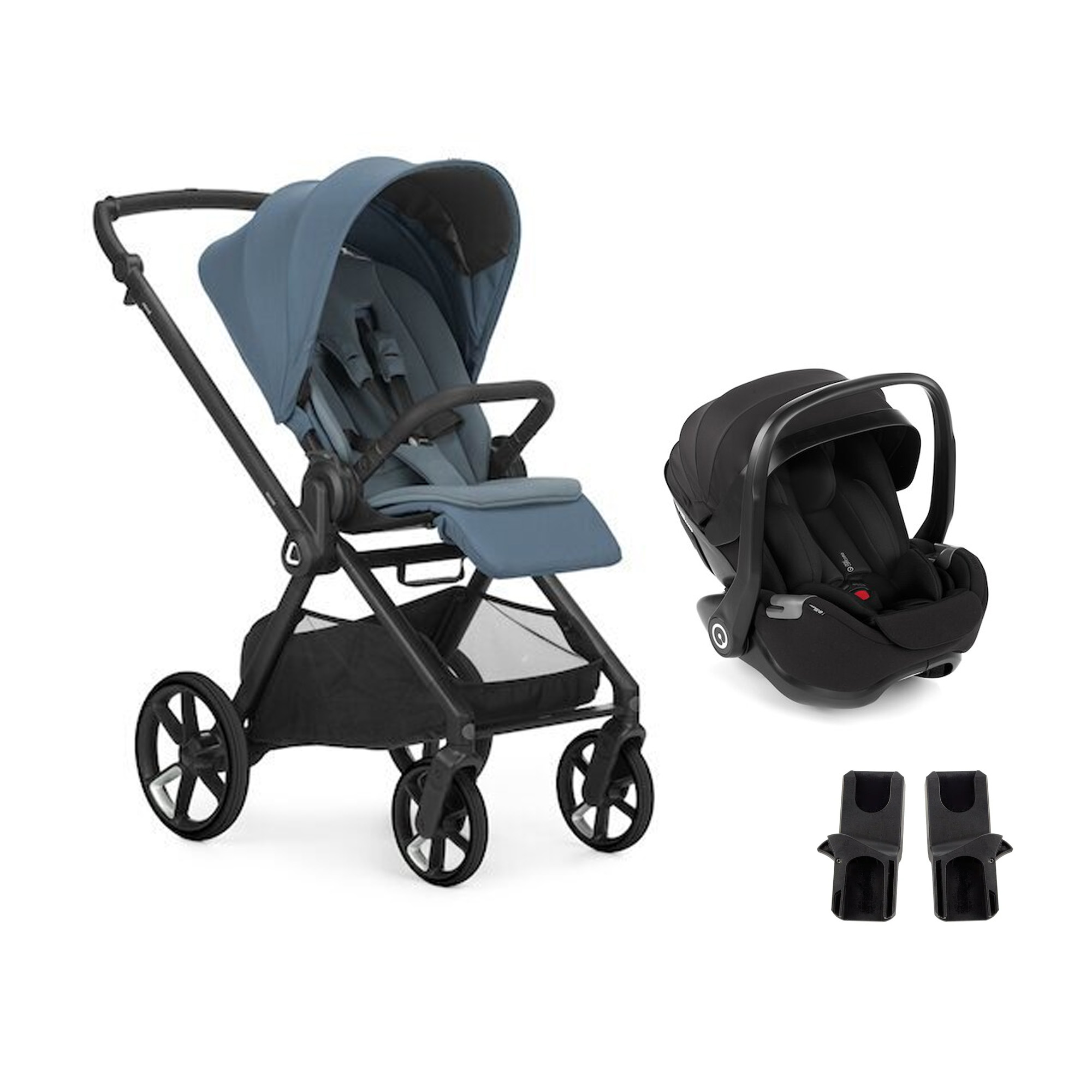 Jané Pack duo Poussette Mumm 5 Seal + coque allongeable Kombibaby Matt Black + adaptateur Unique