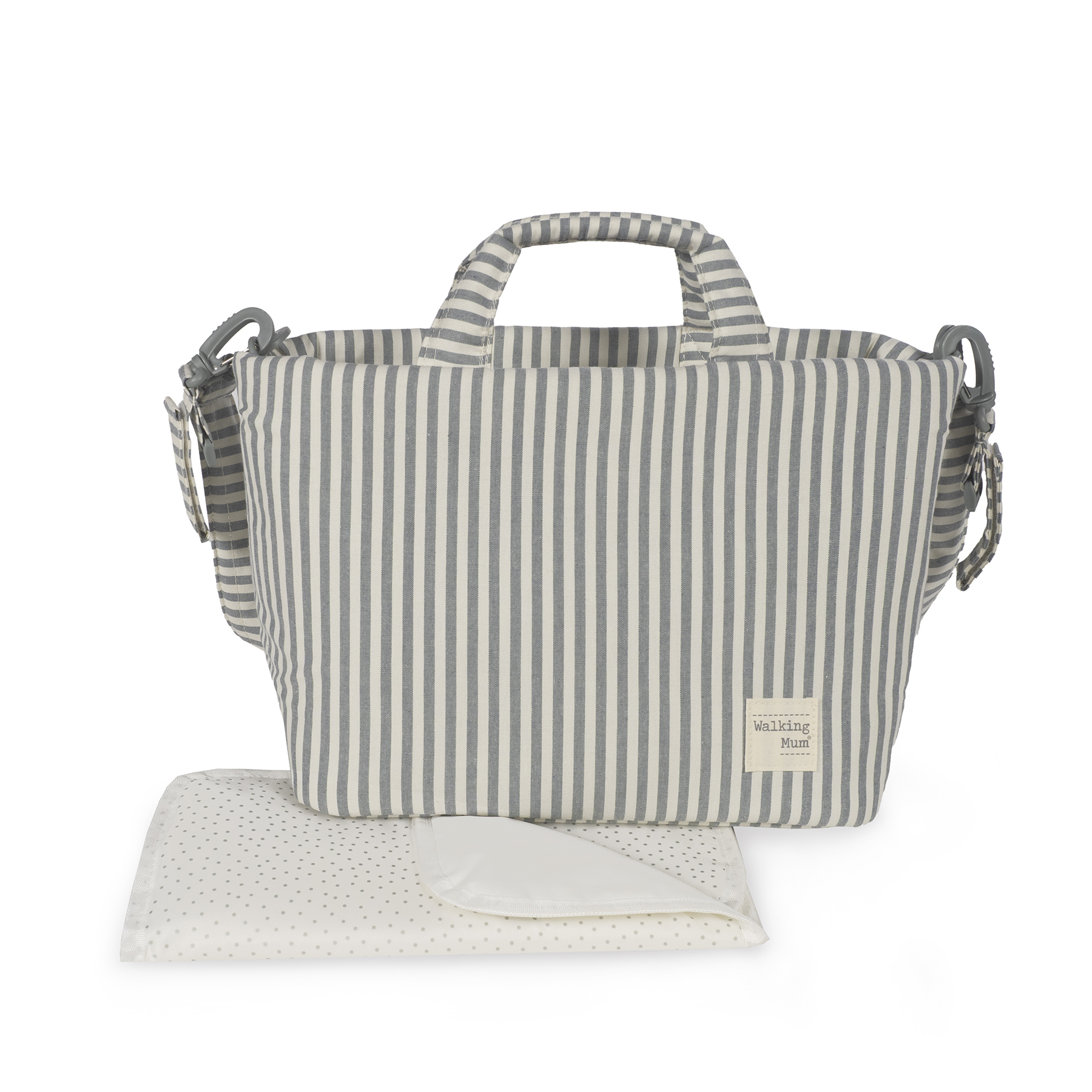 Walking Mum Sac à Langer Praliné Rayures Matcha
