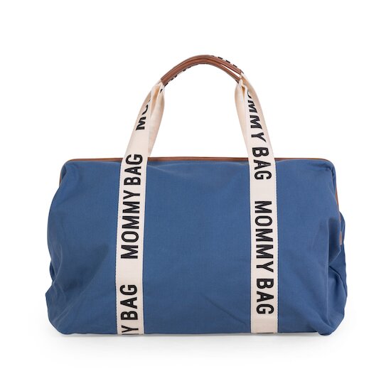 Childhome Sac à langer Mommy bag signature toile Blue