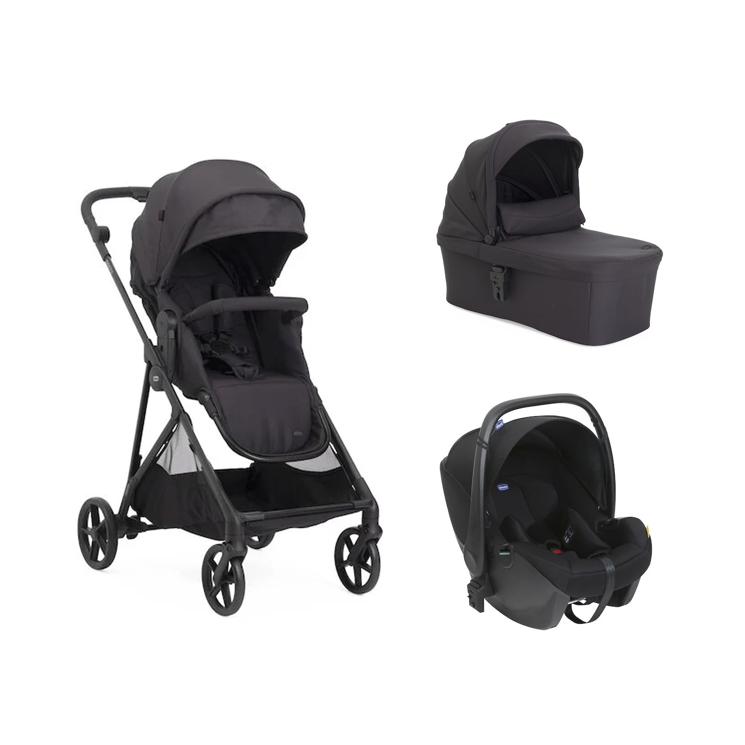 Chicco Pack poussette trio Seety Ebony + Kory Unique