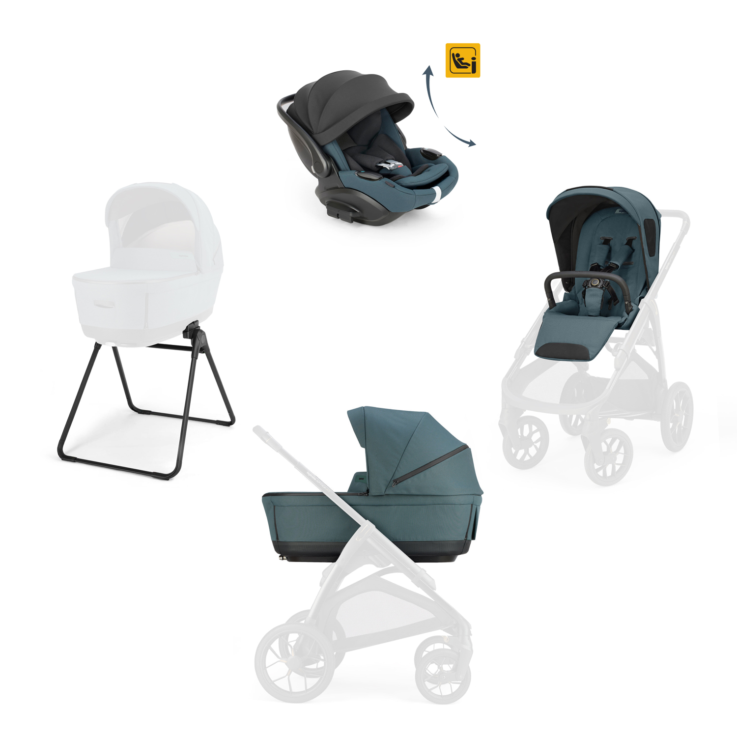 Inglesina System Quattro Aptica Xt Darwin-Recline-Evo Himalaya Blue