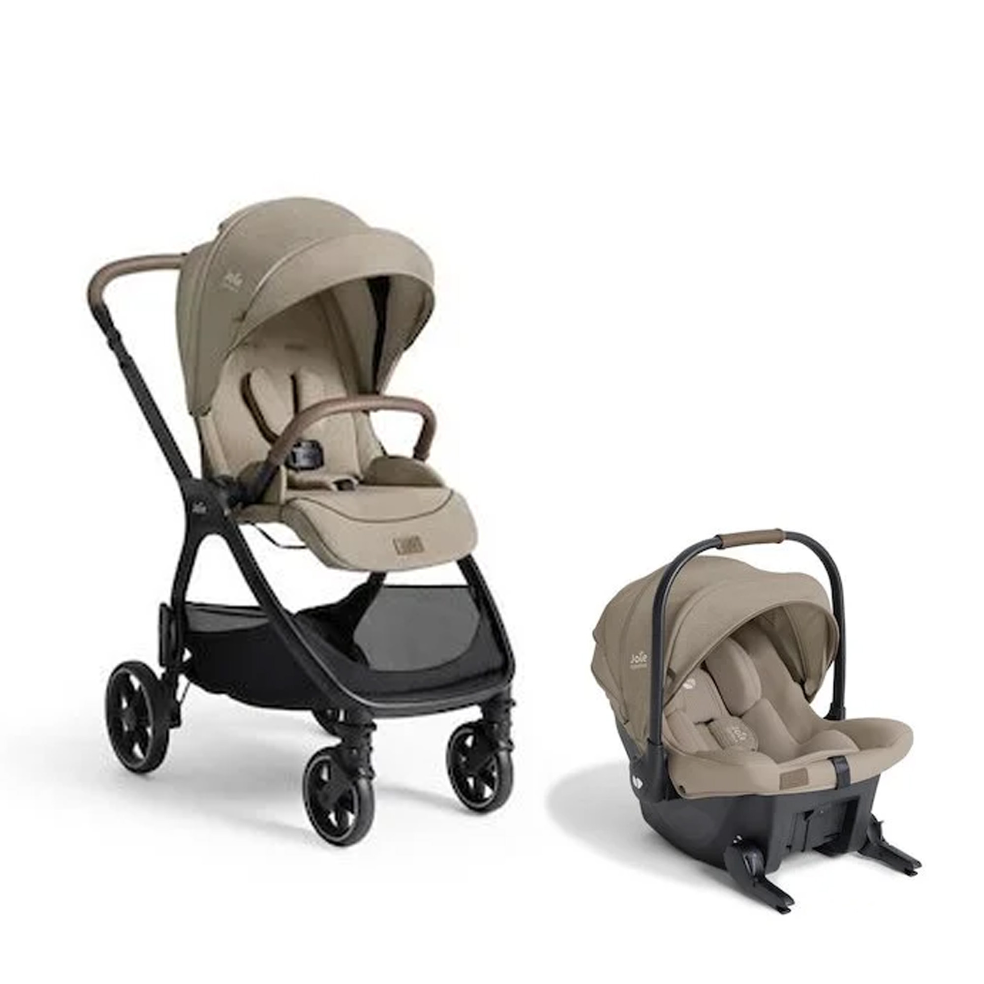 Joie Pack poussette duo Valora Sandstone + coque sprint Unique