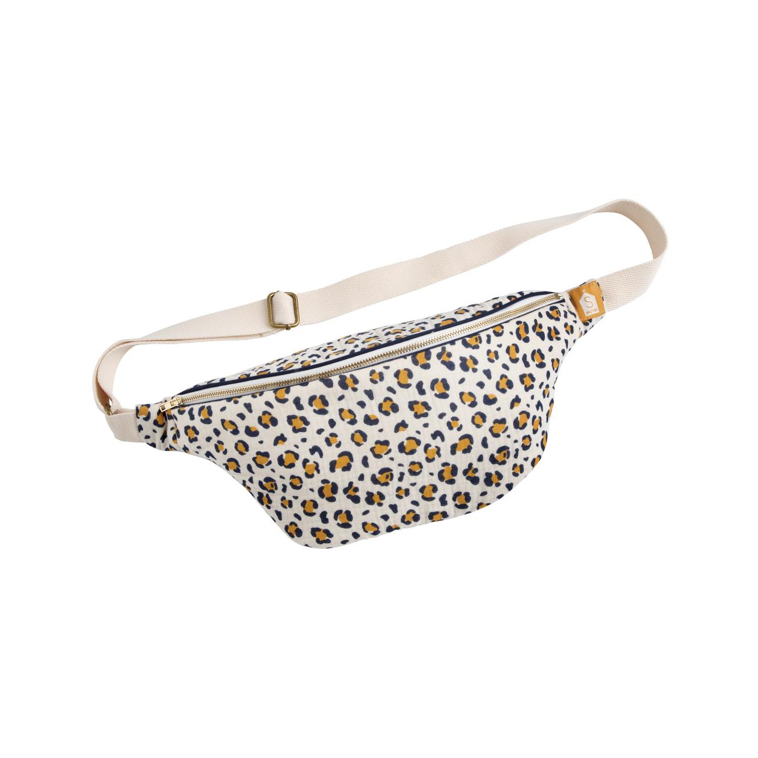 Sauthon Sac Banane Léopard Ecru/Noir/Caramel