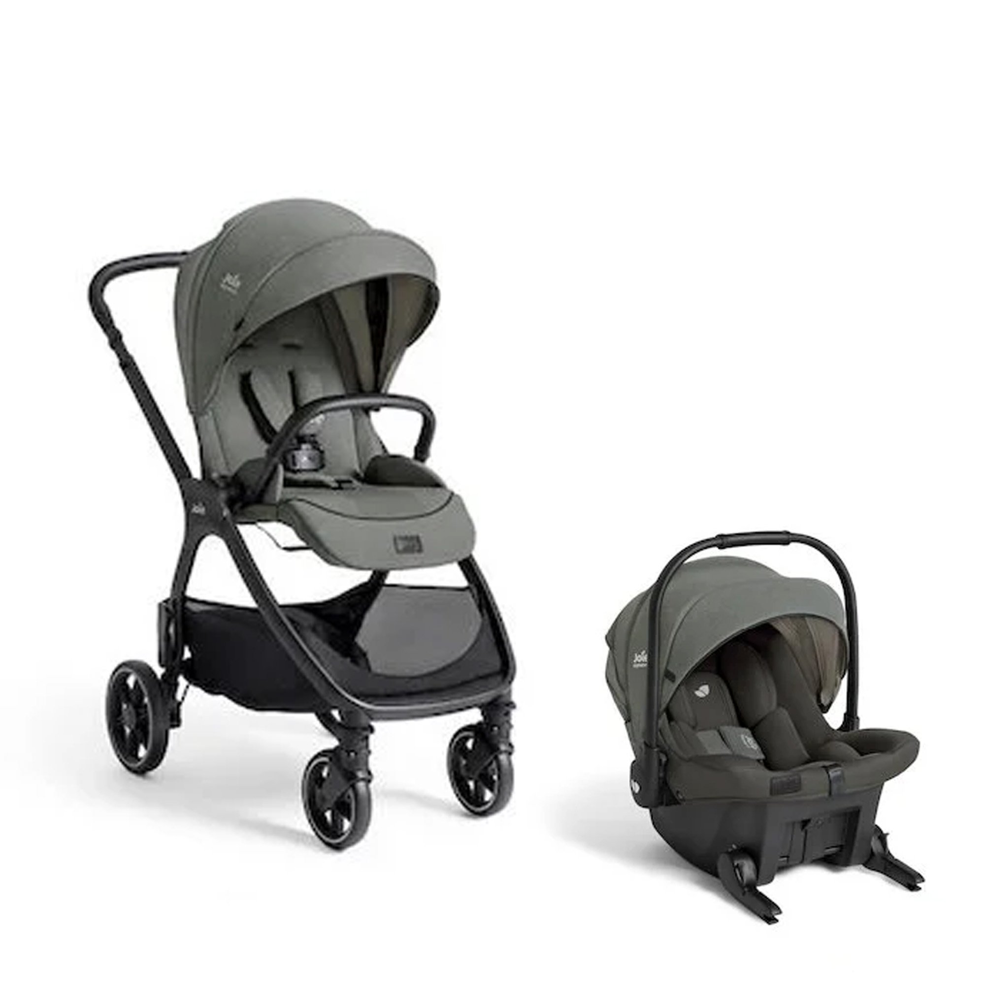 Joie Pack poussette duo Valora Evergreen + coque sprint Unique