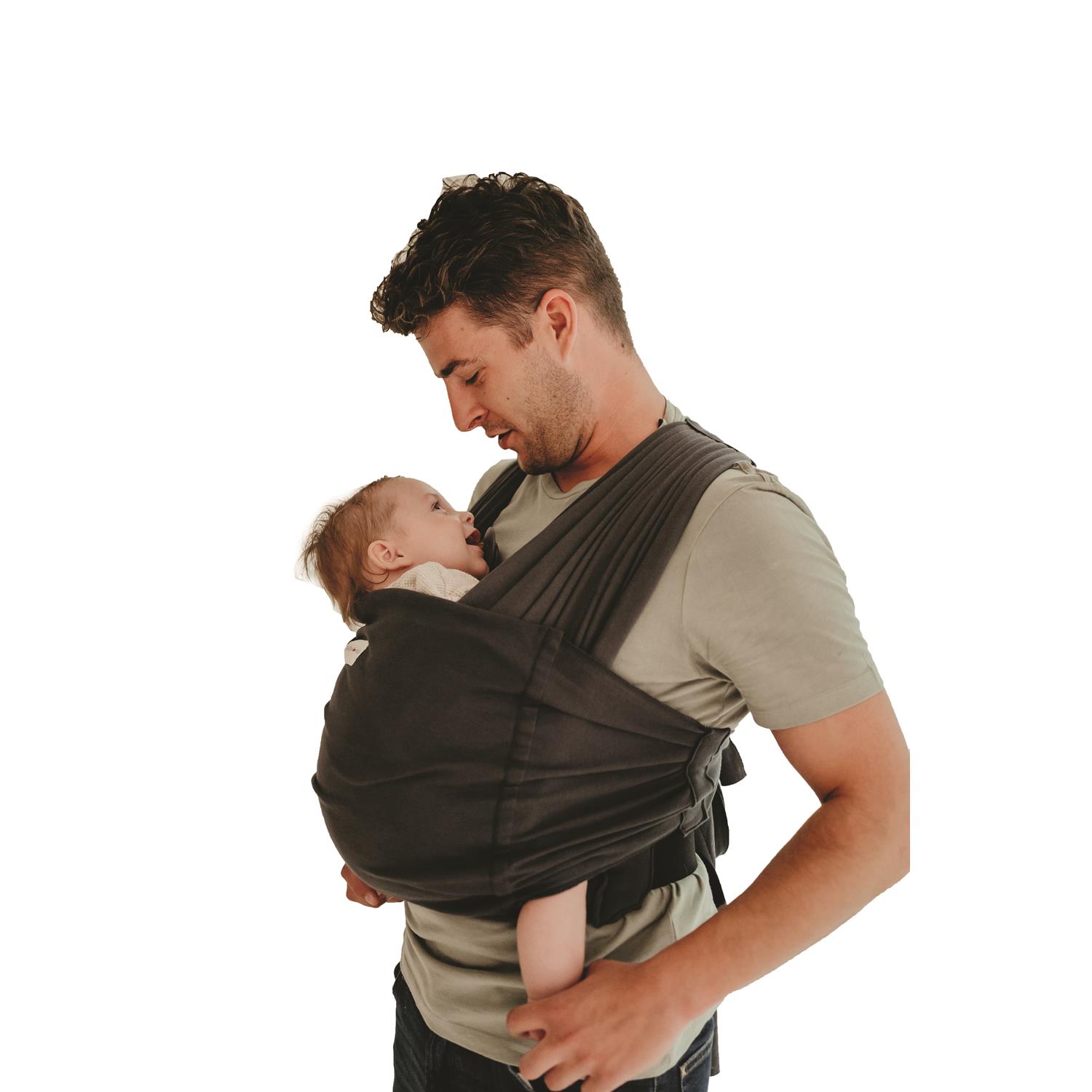 Babylonia Baby Carriers Echarpe de portage extensible Tricot Easy Dark Grey