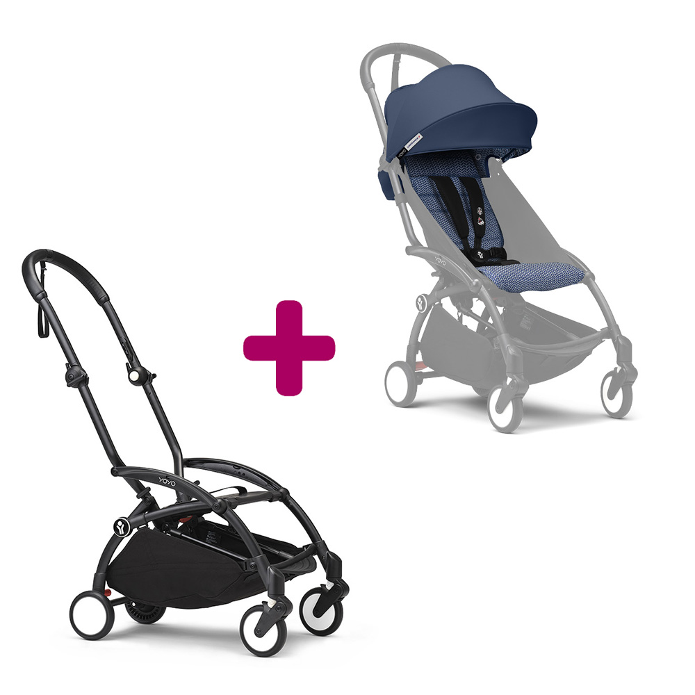 Stokke Poussette Yoyo 3 Pack 6+ Air France Cadre Noir Unique