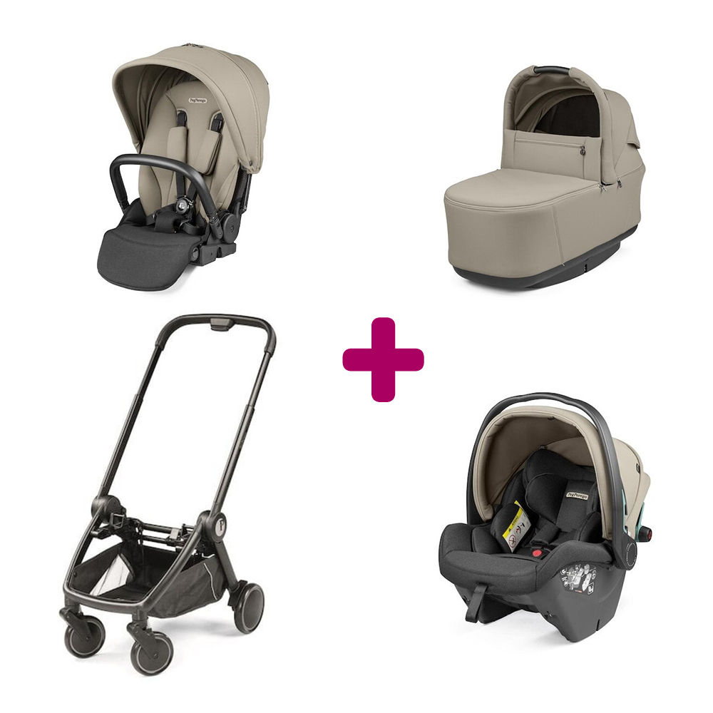 Peg Perego Pack Poussette Trio City Loop + Nacelle Pop Up + Assise + coque primo Viaggio Vanilla Blend Unique