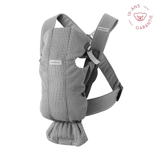 BabyBjörn Porte-bébé Mini Gris, Mesh 3D