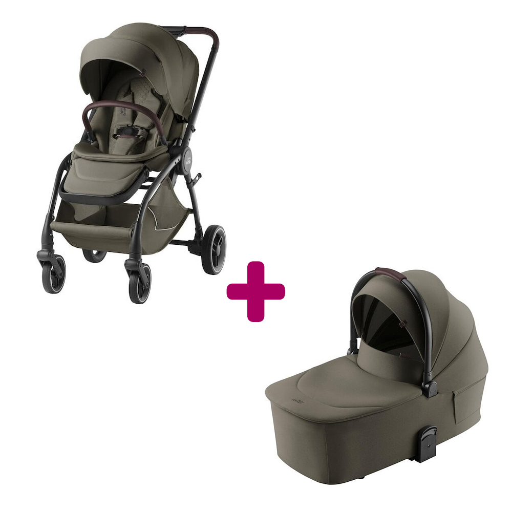 Britax Römer Pack Poussette Duo RIO Lux Urban Olive avec nacelle Unique