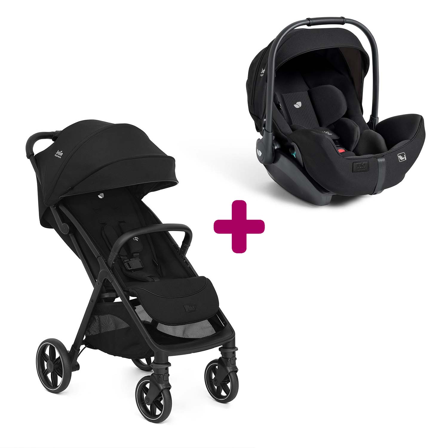 Joie Pack Poussette duo Parcel Lx Eclipse + coque I-Level Pro Eclipse Unique