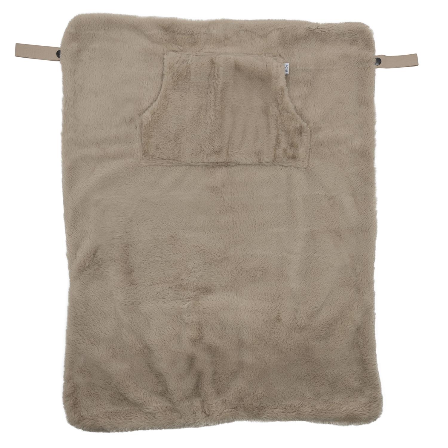 BB&Co Couverture nomade fausse fourrure angora Beige