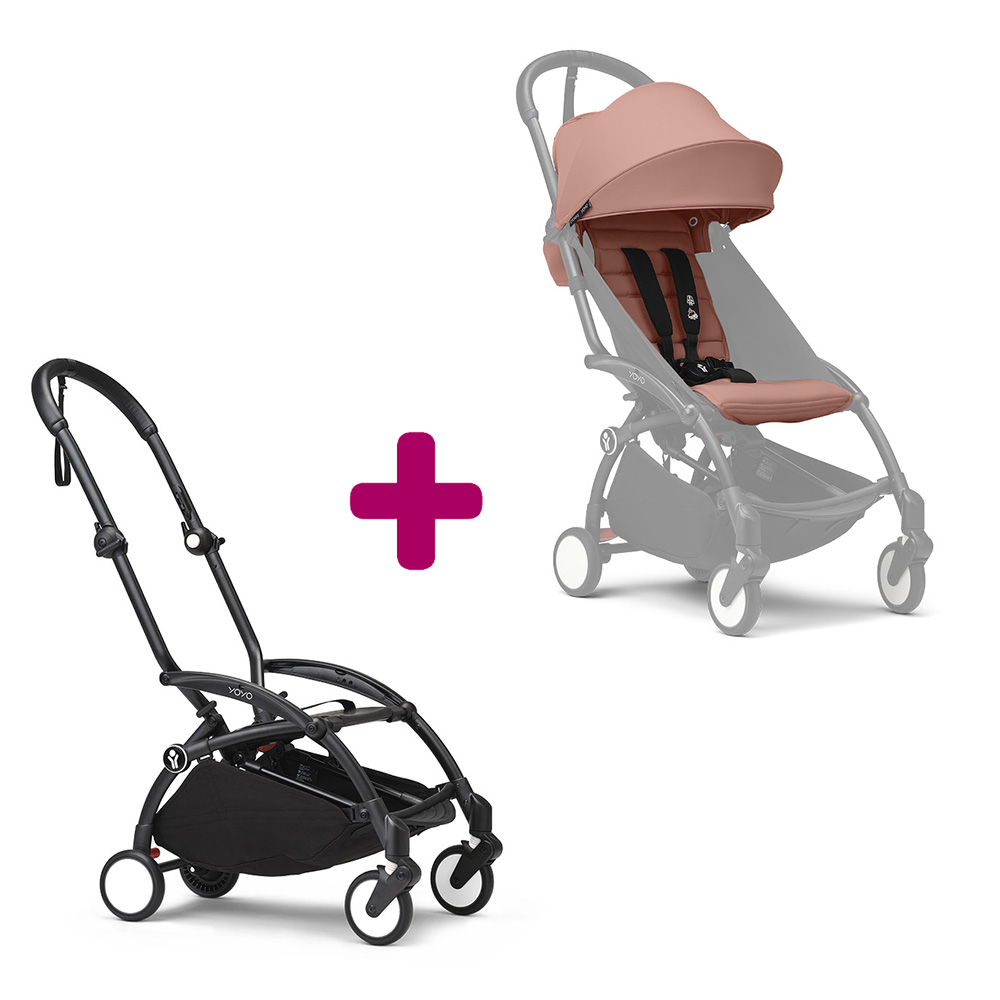 Stokke Poussette YOYO 3 Pack 6+ Ginger Cadre Noir Unique