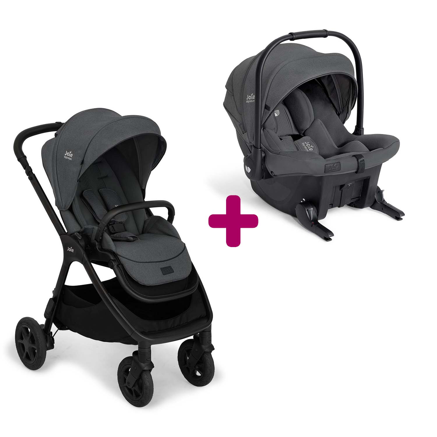 Joie Pack poussette duo Finiti Ebony + coque Sprint Ebony Unique