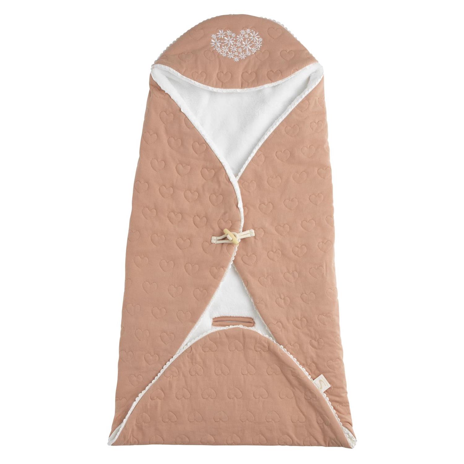Sauthon Couverture Nomade Petit Coeur rose poudré