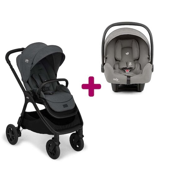 Cybex Pack Poussette Gazelle Moon Black + nacelle + coque Cloud G tissu plus + base G + accessoires Unique