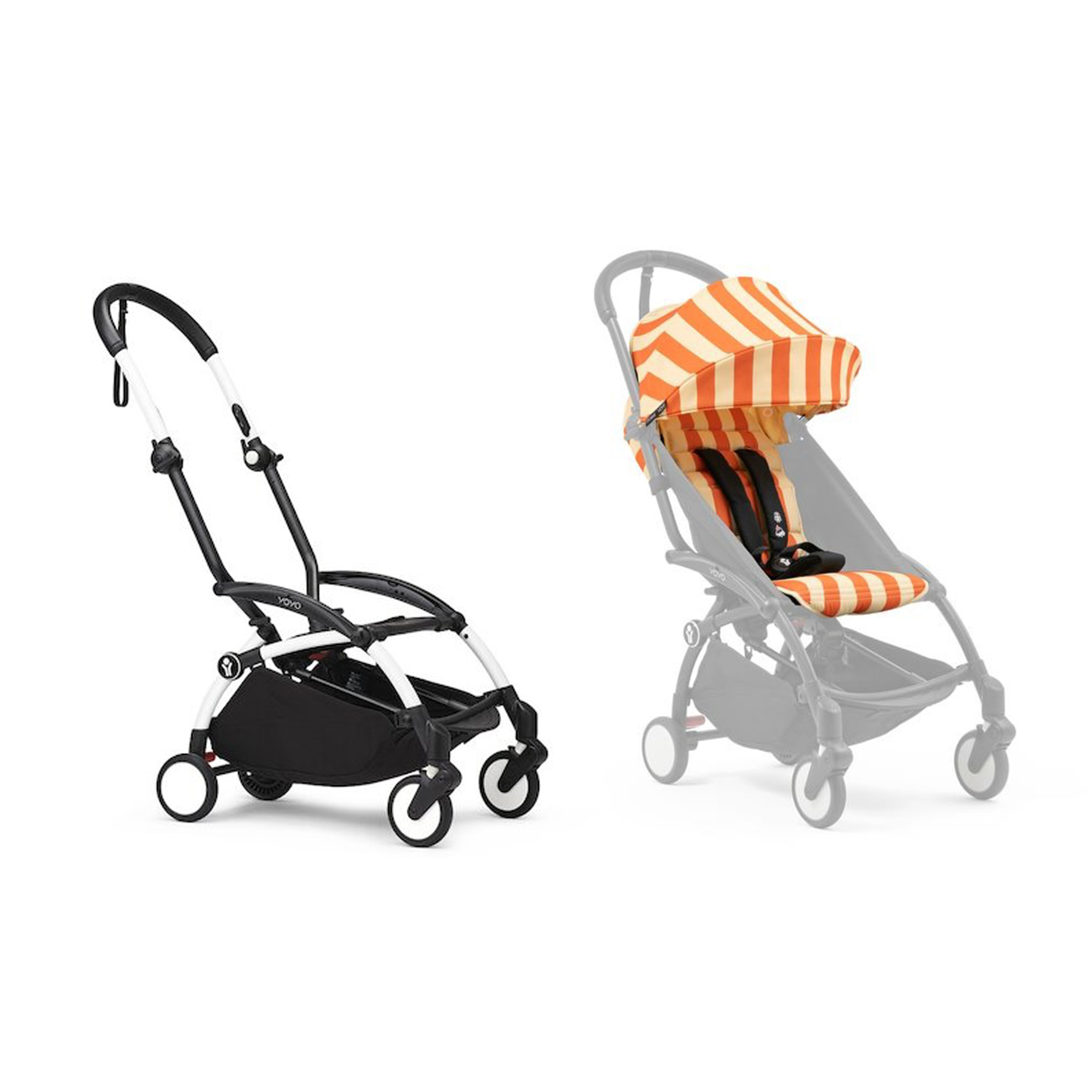 Stokke Poussette YOYO 3 Pack 6+ Riviera Capri Cadre Blanc Unique
