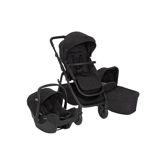 Graco Trio Near2Me DLX Poussette + Coque + Nacelle Midnight